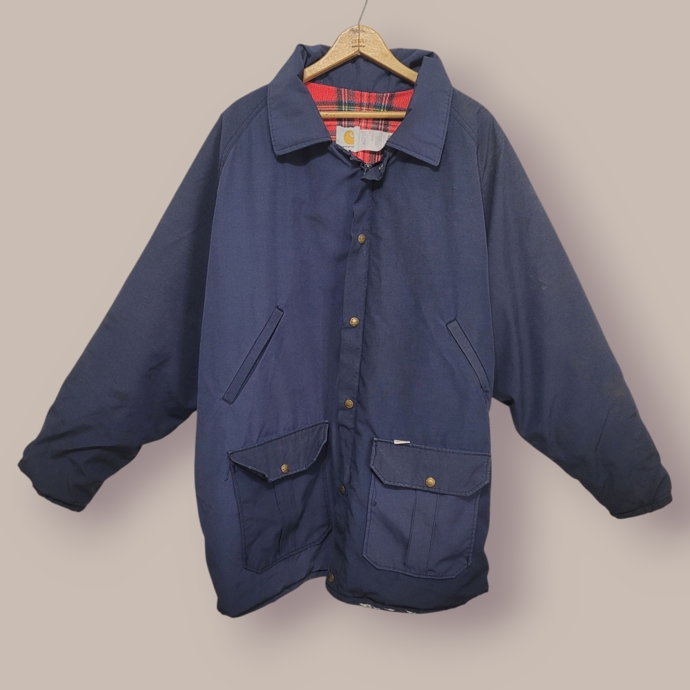Carhartt Vintage 90's Rare Mens CT988 Nylon Coat Size 2XL Heavily Flawed